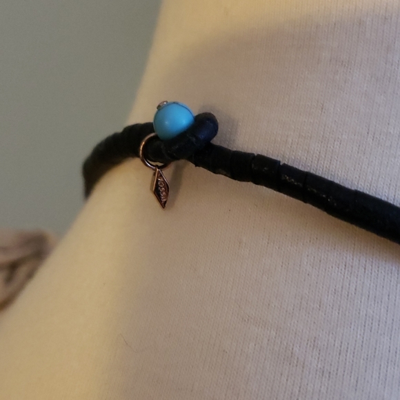 Fossil Seed Bead Multi Strand Necklace, 16" - Picture 3 of 4